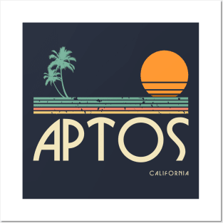 Aptos California Sunset and Palm Trees Posters and Art